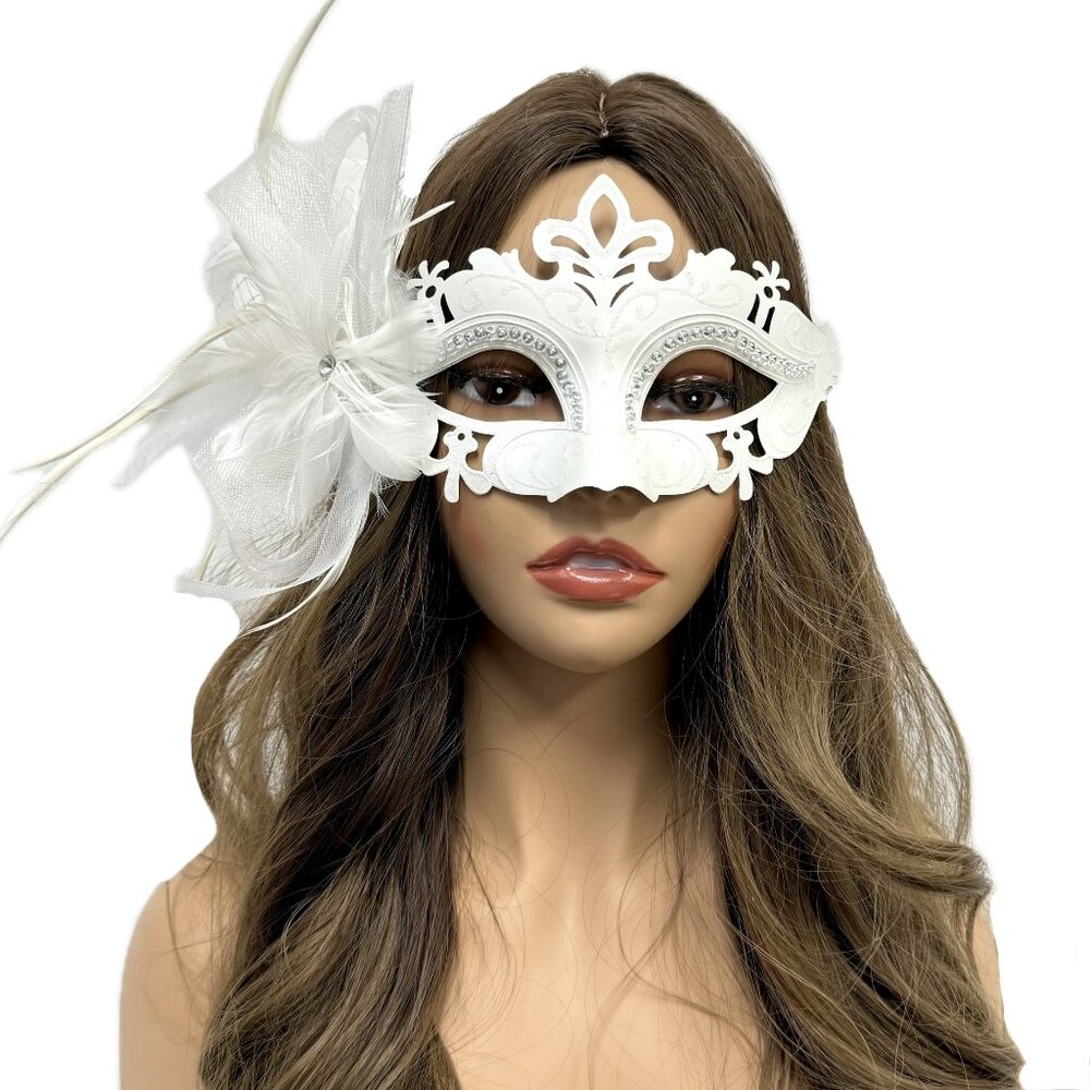 Women Costume Venetian mask Feather Masquerade Party Masks